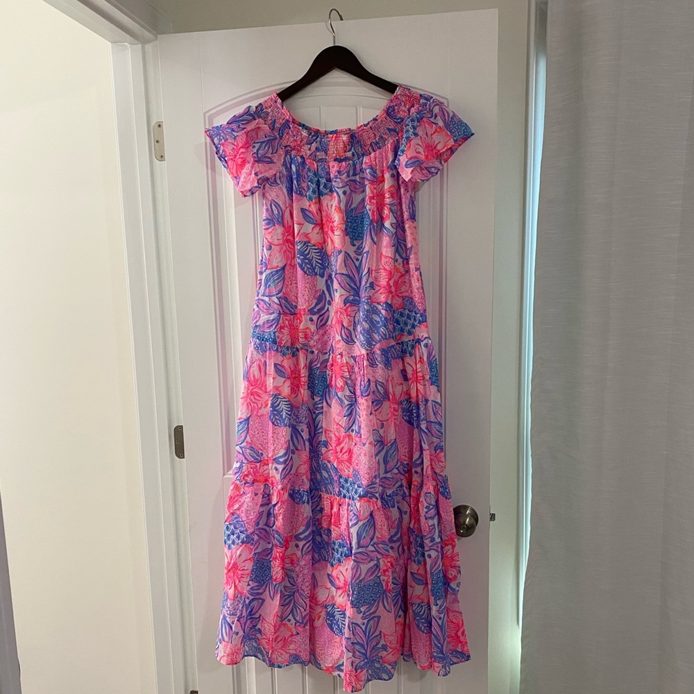 Lilly Pulitzer Dezi Off-The-Shoulder Maxi Dress